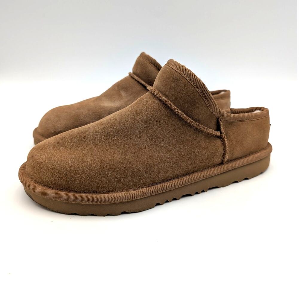 UGG Classic Faux Shearling Slipper Round Toe Unisex Kids Chestnut Sz US6 EU38